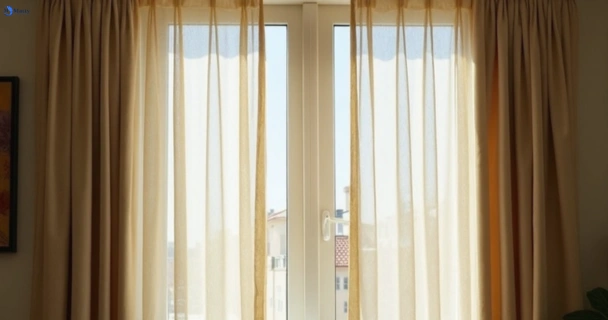Dusty and dull curtains in scoresby-vic before steam cleaning